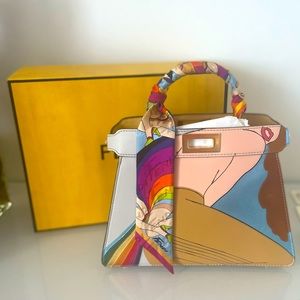 Fendi Peekaboo Bag & Wrappy Antonio Lopez collab NWT all collateral incl…